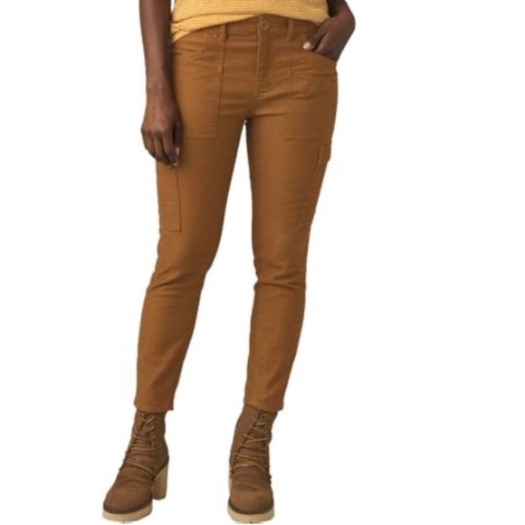 NEW Prana Nikit Fitted Stretch Cargo Pants Walnut Brown Style W43202206 SIZE 12 - Picture 1 of 16